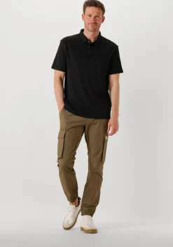 zwarte calvin klein polo ss supima chest emb