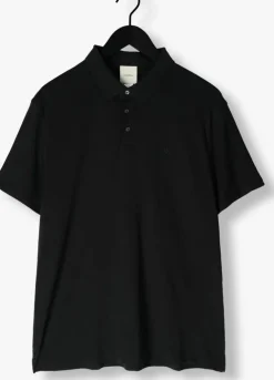 zwarte calvin klein polo ss supima chest emb
