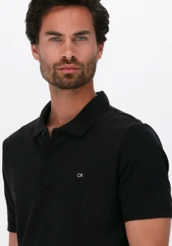 zwarte calvin klein polo stretch pique slim polo