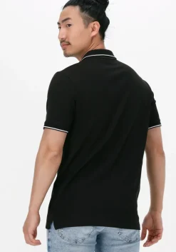 zwarte calvin klein polo stretch pique tipping slim polo