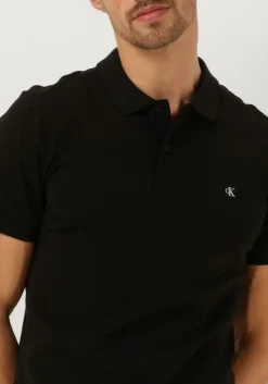 zwarte calvin klein polo ck embro badge slim polo