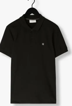 zwarte calvin klein polo ck embro badge slim polo
