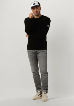 zwarte calvin klein sweater badge easy sweater