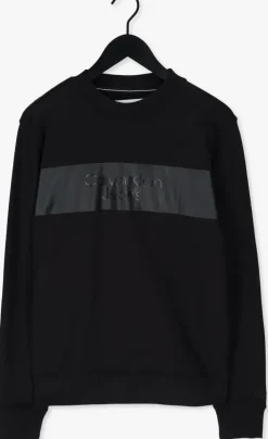 zwarte calvin klein sweater blocking institutional crew neck