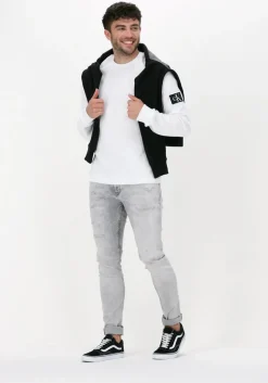 zwarte calvin klein sweater blocking institutional crew neck