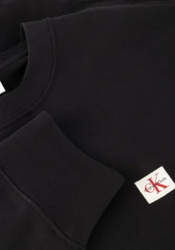 zwarte calvin klein sweater ls eu badge 350terry cn swtshrt