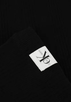 zwarte calvin klein top variegated rib woven tab tank