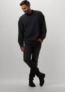 zwarte calvin klein trui boucle boxy sweater