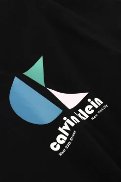 zwarte calvin klein t-shirt ss 20s ck bhs lg grp