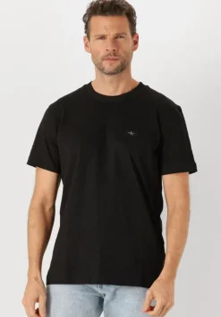 zwarte calvin klein t-shirt woven label regular tee