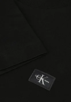 zwarte calvin klein t-shirt woven label regular tee