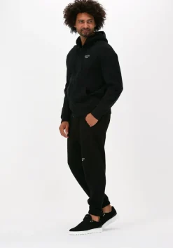 zwarte calvin klein vest stacked logo zip-through