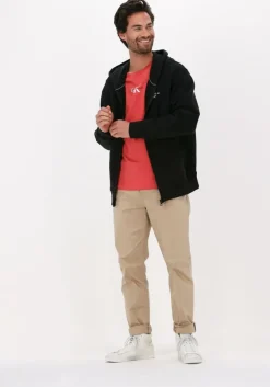 zwarte calvin klein vest stacked logo zip-through