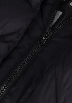 zwarte canadian gewatteerde jas eugenie recycled long