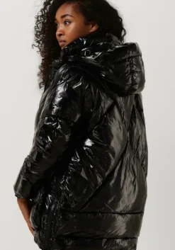 zwarte canadian gewatteerde jas eugenie mid