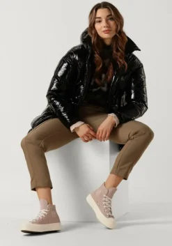 zwarte canadian gewatteerde jas eugenie mid