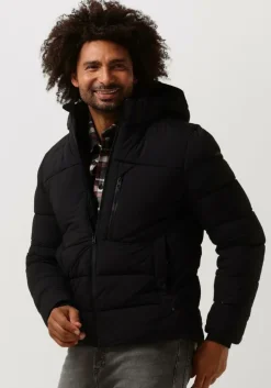 zwarte cast iron gewatteerde jas short jacket techstretch brawler