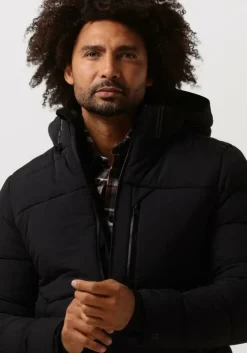 zwarte cast iron gewatteerde jas short jacket techstretch brawler