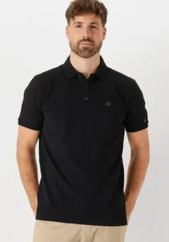 zwarte cast iron polo short sleeve polo fine pique essential