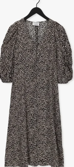 zwarte catwalk junkie maxi jurk dr dawn flowers maxi