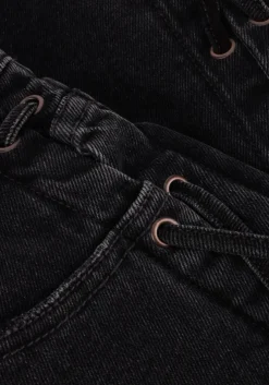 zwarte catwalk junkie wide jeans loose fit jeans with lace detail