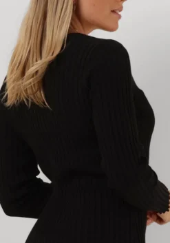 zwarte cc heart midi jurk cc heart elena knit dress