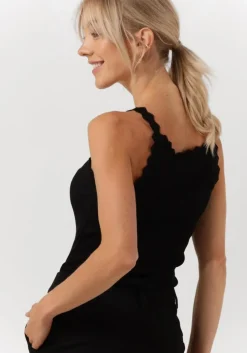 zwarte cc heart top silk lace camisole