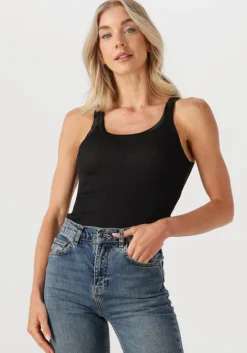 zwarte cc heart top silk camisole