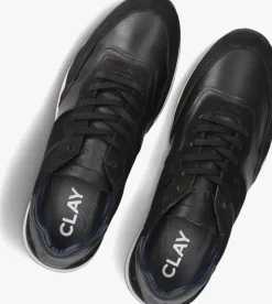 zwarte clay lage sneakers cl124h540
