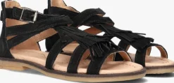 zwarte clic! platte sandalen 8909