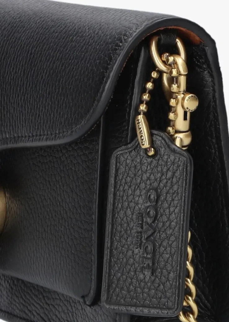 zwarte coach clutch tabby chain clutch