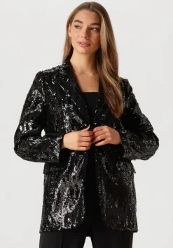 zwarte co'couture blazer club cc sequin blazer