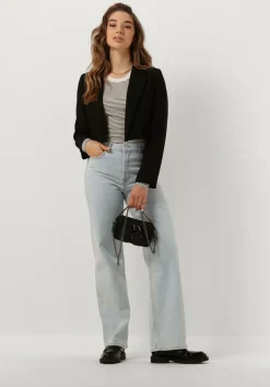 zwarte co'couture blazer vola crop blazer