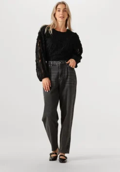 zwarte co'couture blouses shania fluffy blouse