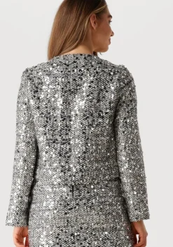 zwarte co'couture jack boucle cc sequin cocktail jacket