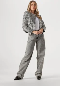 zwarte co'couture jack boucle cc sequin cocktail jacket