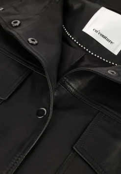 zwarte co'couture jassen phoebecc leather box jacket