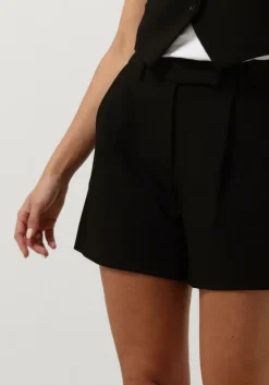 zwarte co'couture korte broek vola cropped pleat short