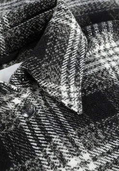 zwarte co'couture mantel edna check shirt