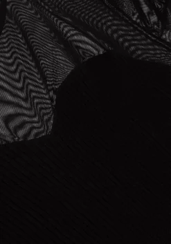 zwarte co'couture midi jurk baducc mix corset dress