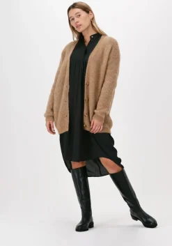 zwarte co'couture midi jurk callum volume dress