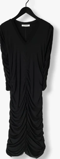 zwarte co'couture midi jurk regan cc rust mesh dress