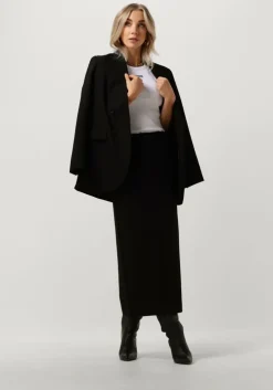 zwarte co'couture midirok vola floor pencil skirt