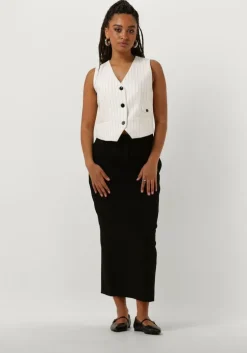 zwarte co'couture midirok vola floor pencil skirt