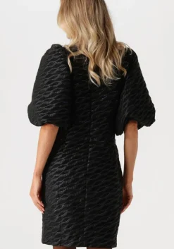 zwarte co'couture mini jurk zebra cc flock dress