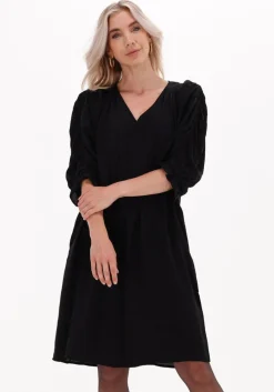 zwarte co'couture mini jurk sunrise pleat dress