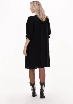 zwarte co'couture mini jurk sunrise pleat dress