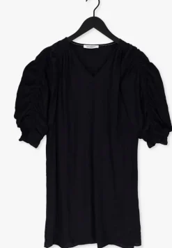 zwarte co'couture mini jurk sunrise pleat dress