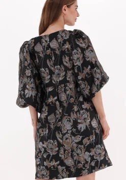 zwarte co'couture mini jurk stella jacquard v-dress