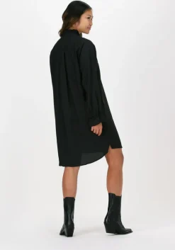 zwarte co'couture mini jurk callum pintuck frill dress